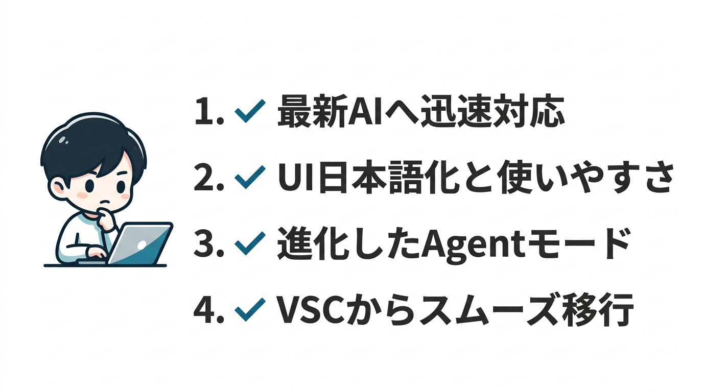 Cursor aiが選ばれる最新の理由4つ