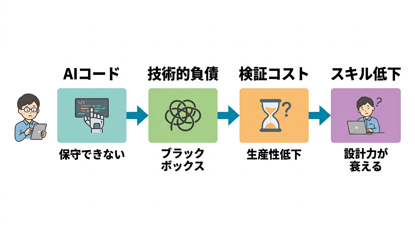 バイブコーディングの深刻なデメリット5つ