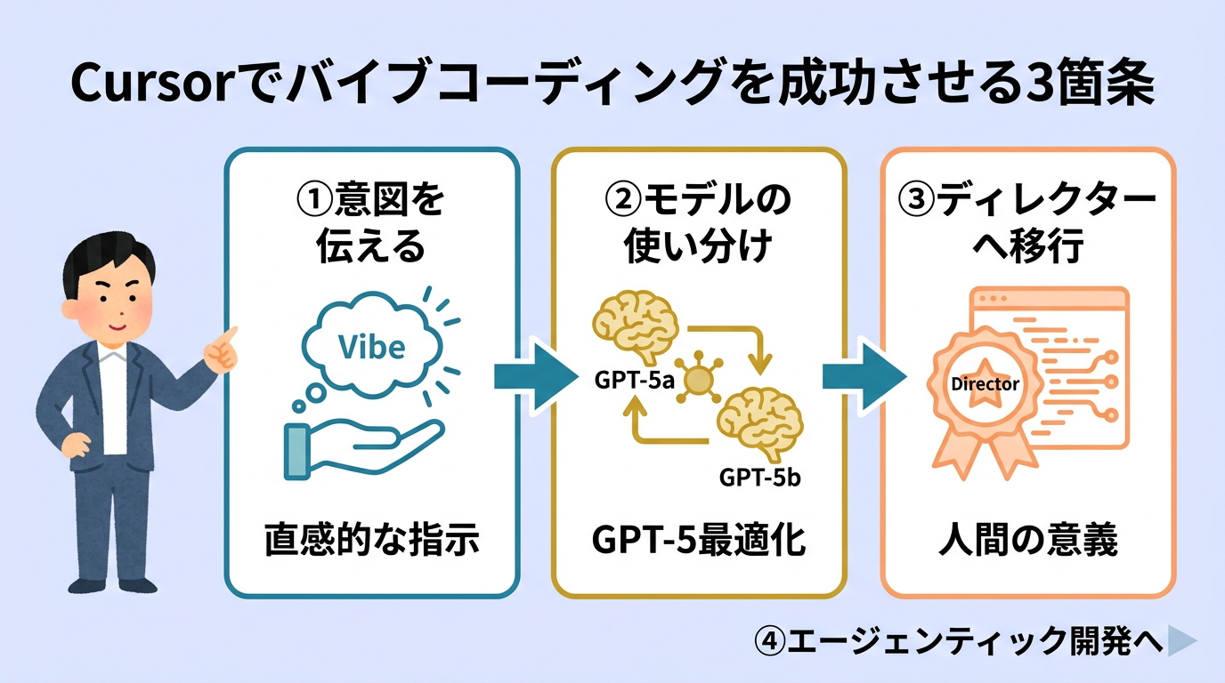 Cursorでバイブコーディングを成功させる3箇条