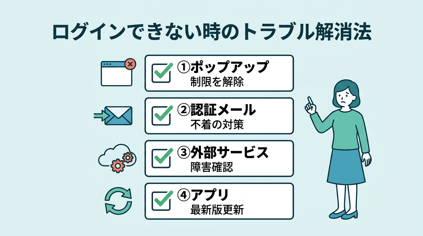 ログインできない時のトラブル解消法