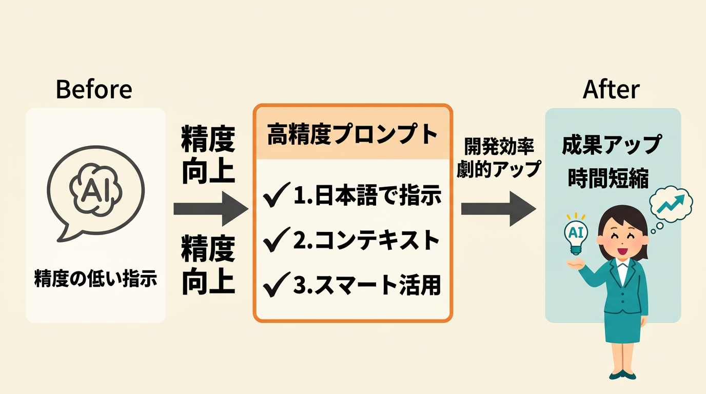 開発効率が劇的に上がるプロンプトのコツ3選
