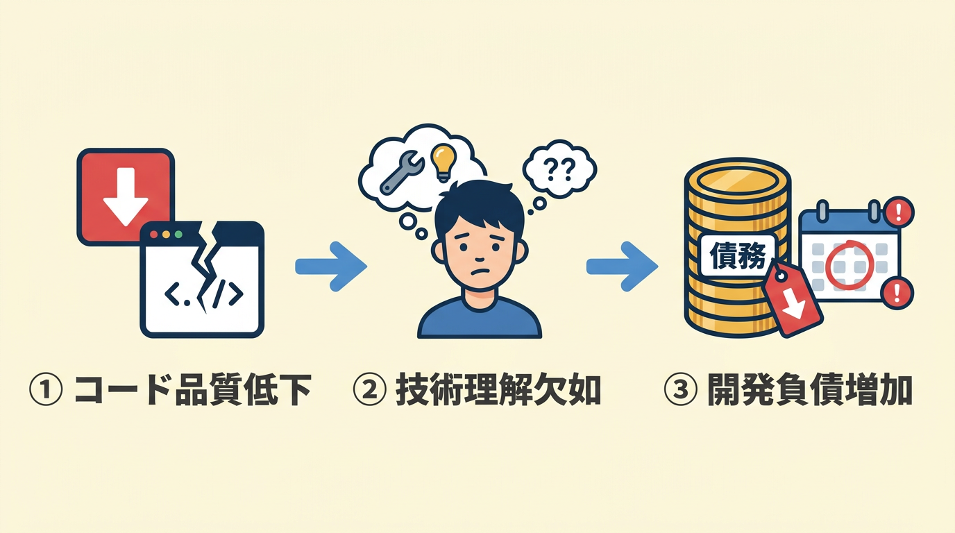 バイブコーディングに潜む致命的な欠点3つ