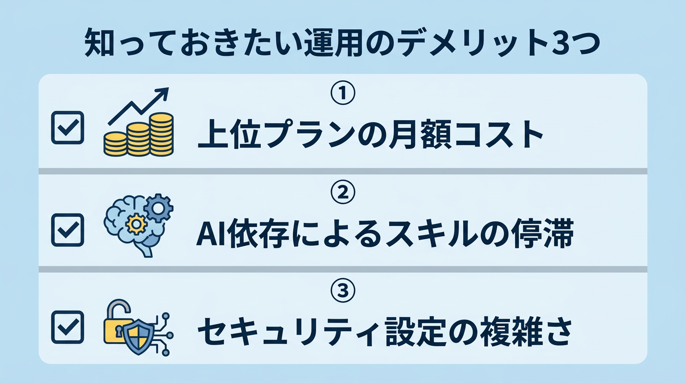 知っておきたい運用のデメリット3つ