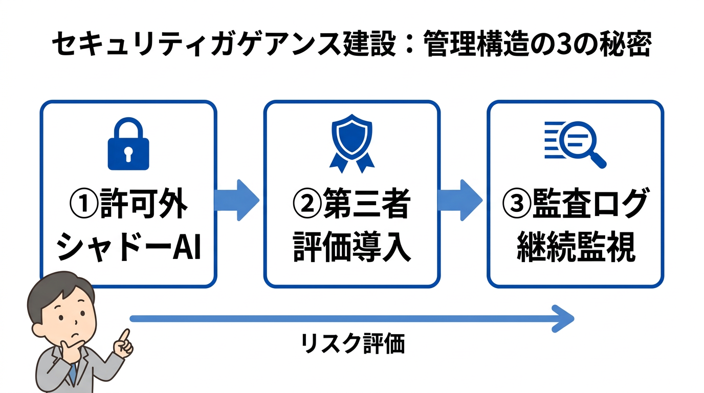 セキュリティガバナンスを構築する管理体制3つの秘訣