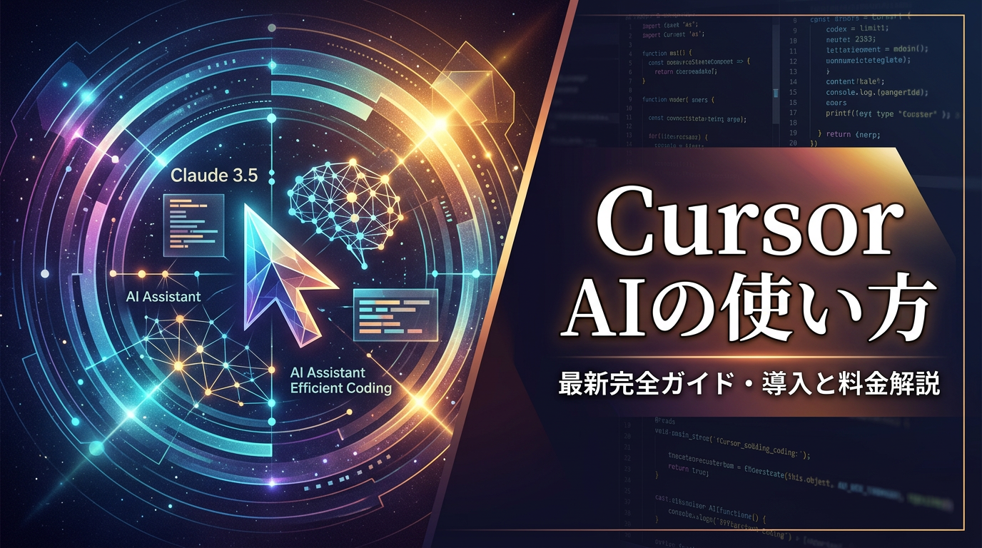 【2024最新】Cursor AIの使い方完全ガイド！Claude 3.5搭載・料金・導入を解説