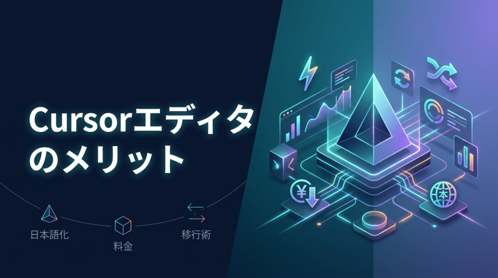 【2026年最新】Cursorエディタのメリット5選!日本語化・料金・移行術を完全網羅