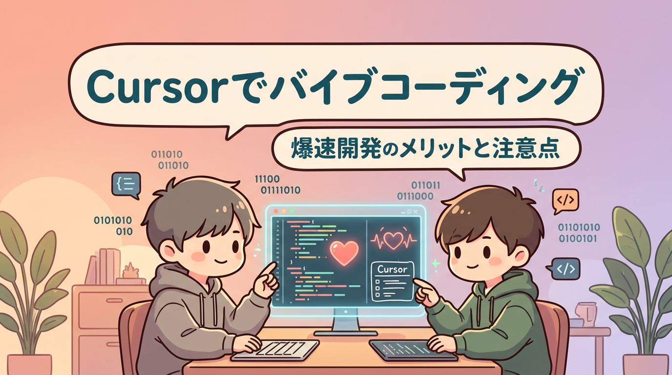 Cursorでバイブコーディングを成功させる3箇条！爆速開発のメリットと注意点