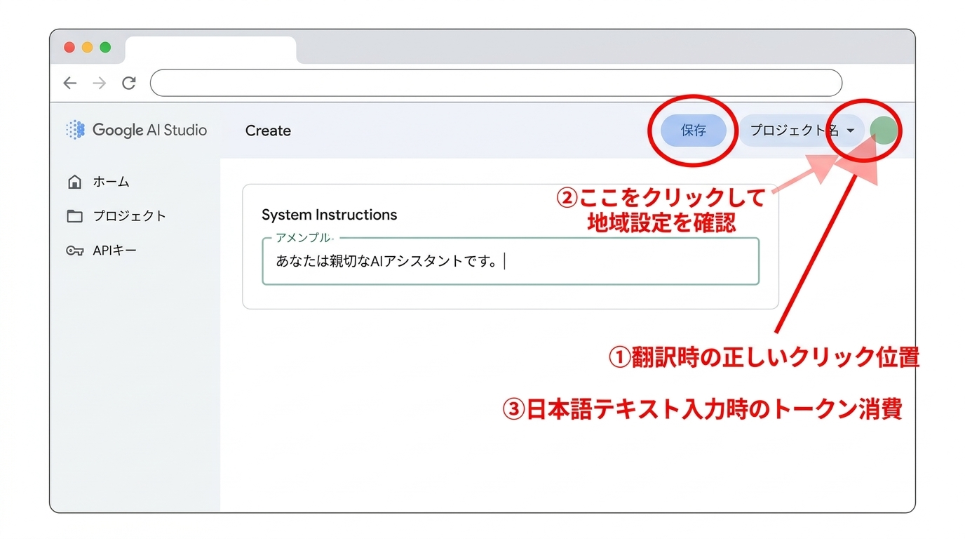 日本語でGoogle AI Studioを使う際の注意点3つ