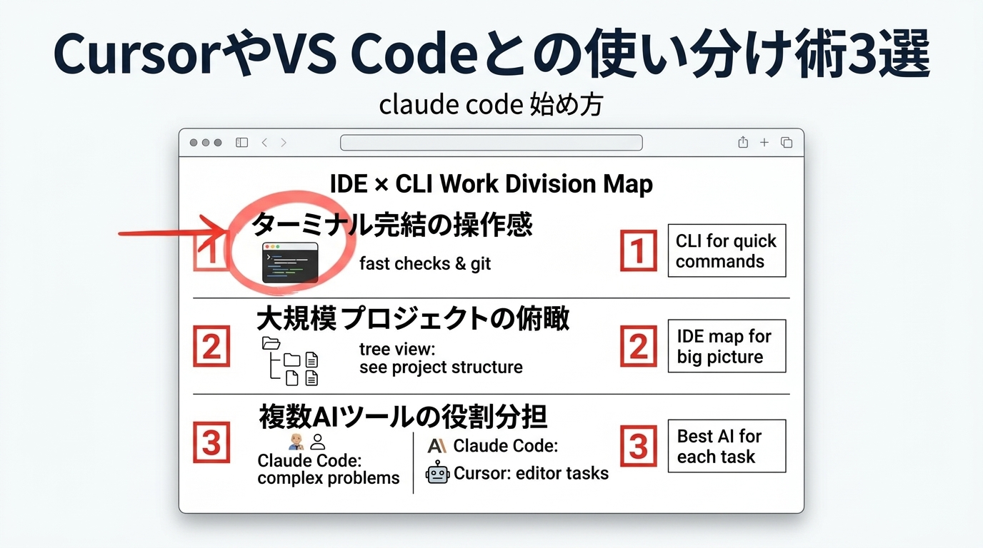 CursorやVS Codeとの使い分け術3選