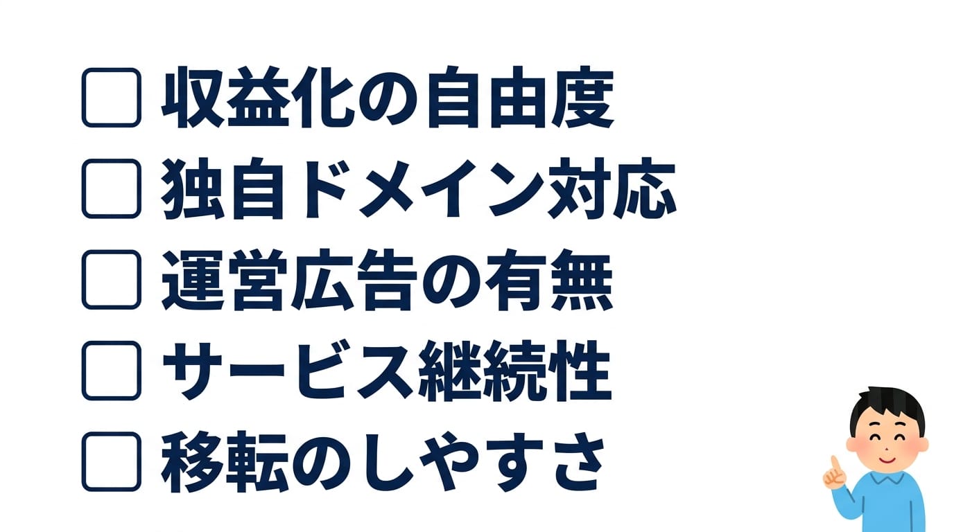 失敗を防ぐブログサービスの選び方