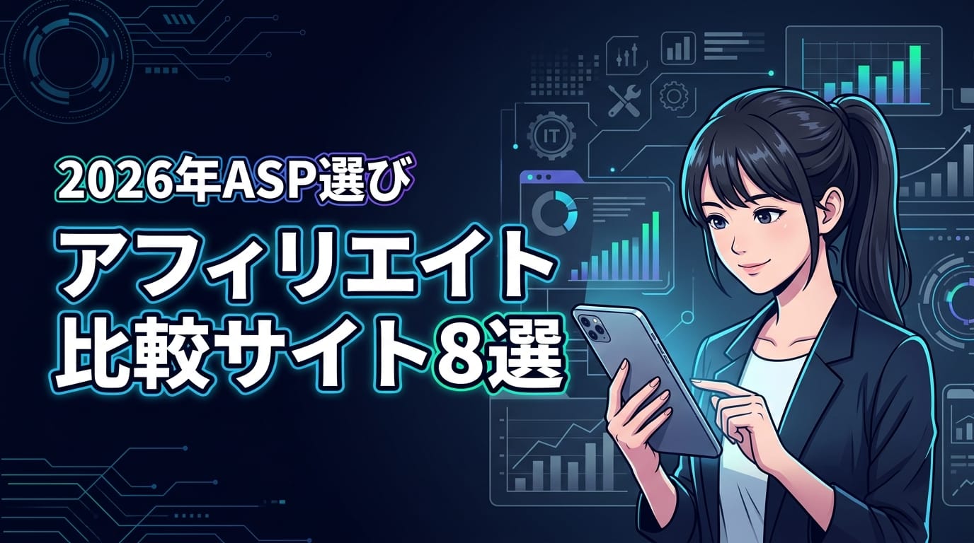 2026年最新のアフィリエイト比較サイト8選!収益を最大化するASPの選び方