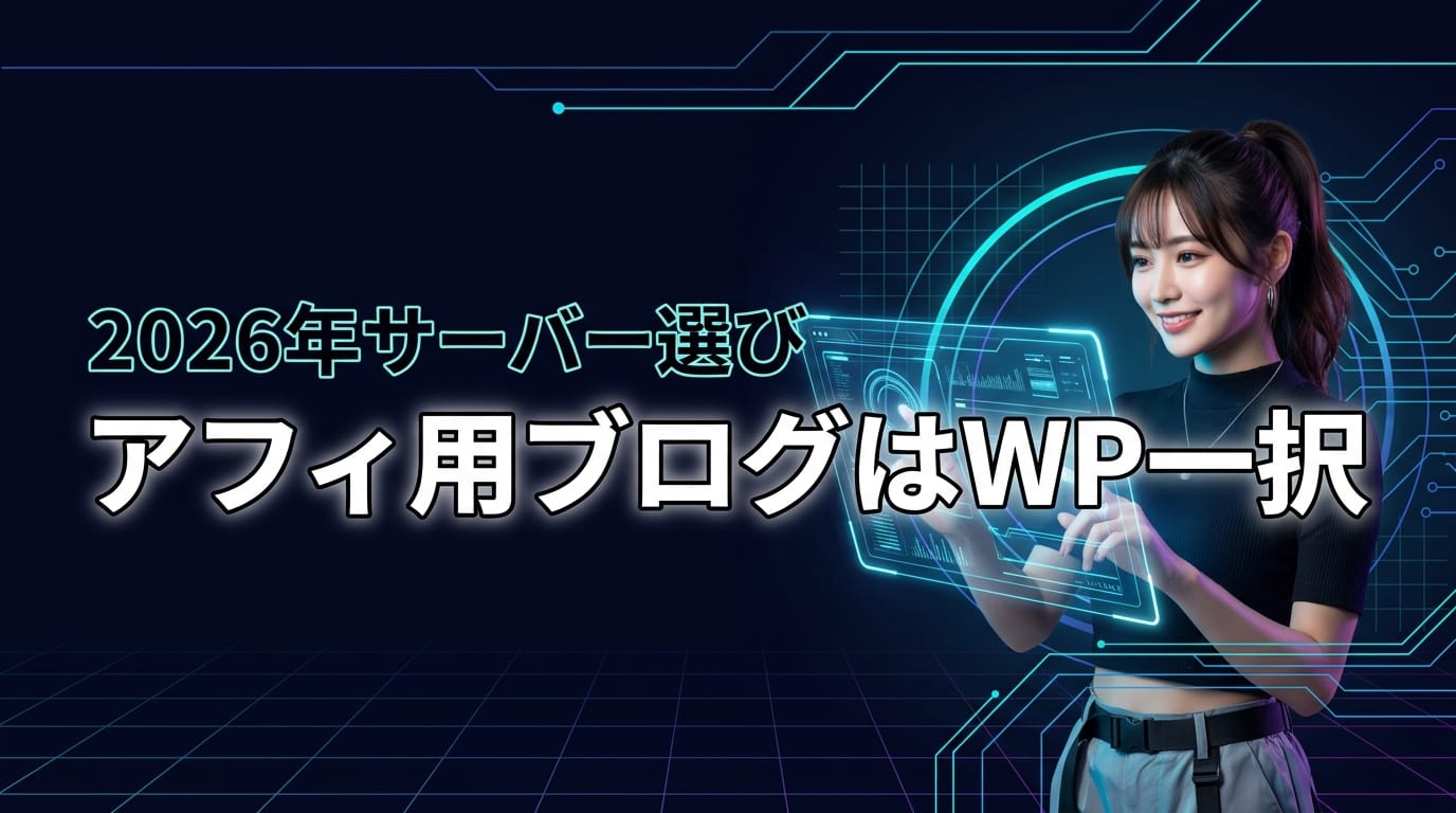 【結論】アフィリエイト用ブログはWordPress一択!サーバー選びのコツ